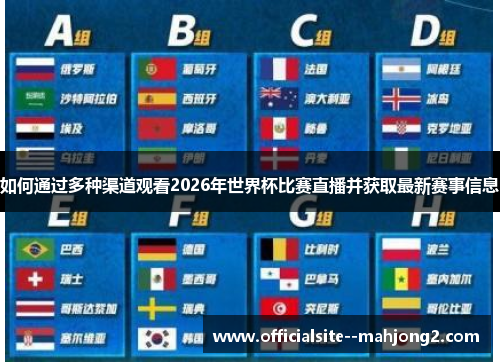 如何通过多种渠道观看2026年世界杯比赛直播并获取最新赛事信息